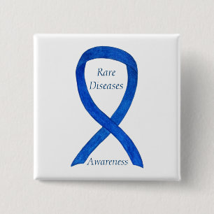 Seltene Krankheiten Denim Awareness Custom Ribbon Button
