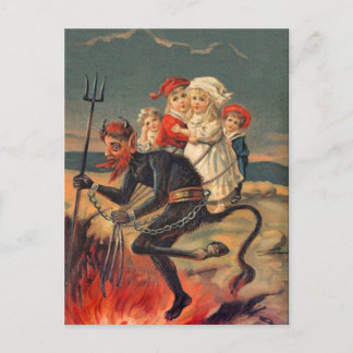 Seltene Redheaded Krampus Postkarte