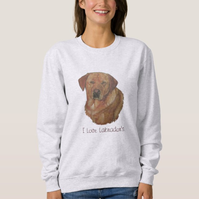 seltene rote Labrador Retreider Hundspass Slogan Sweatshirt (Vorderseite)