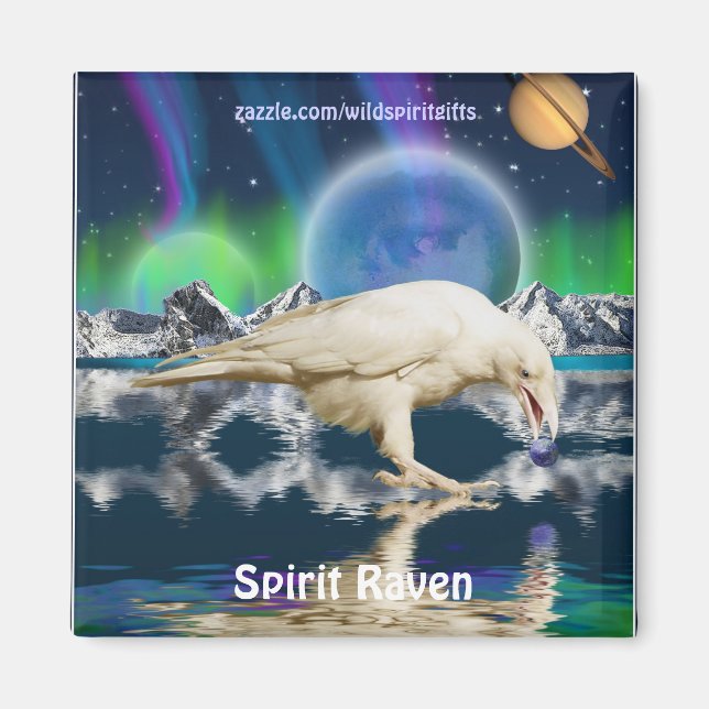 Seltene Spirit Raven Fantasy Magnete Magnet (Vorne)
