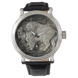 Seltene "White Buffalo" Original-Kunstuhr Watch Armbanduhr