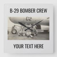 Seltene WWII B-29-Bomber-Crew-Wanduhr