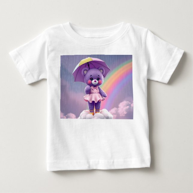 Seltener Bär ~ Lila Baby T-shirt (Vorderseite)