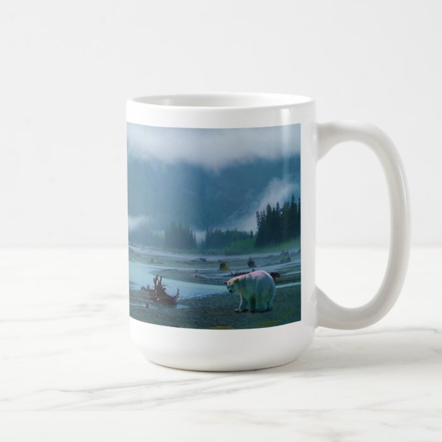 Seltener Geistbär und Misty BC River Kaffeetasse (Rechts)