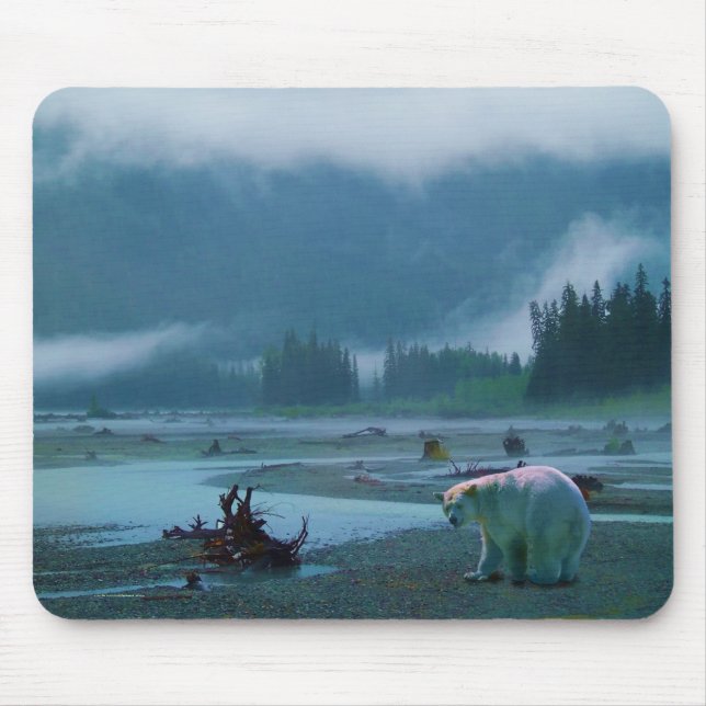 Seltener Geistbär und Misty BC River Mousepad (Vorne)