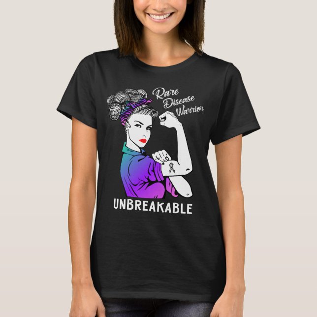 Seltener Krankheits-Krieger unzerbrechlich T-Shirt (Vorderseite)