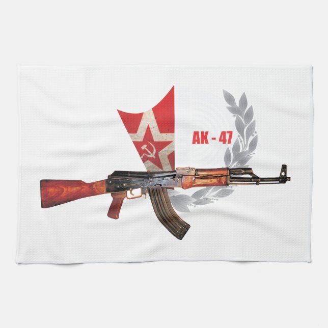 SELTENES AK-47armee-KALASCHNIKOW-GEWEHR-MILITÄR Handtuch (Horizontal)