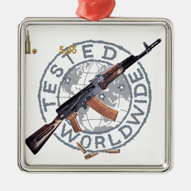 SELTENES ARMEE-KALASCHNIKOW-GEWEHR-MILITÄR AK-47 ORNAMENT AUS METALL (Vorne)