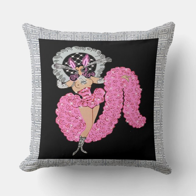 seltenes ERTE Design "Mimi" (neu) Kissen (Vorderseite)