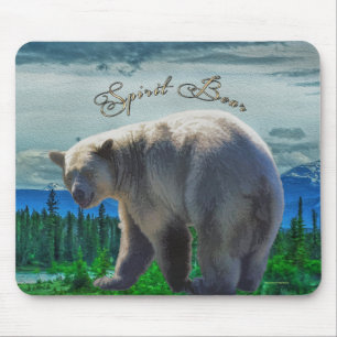 Seltenes Kermode Bär (Spirit Bär) Wildlife Design Mousepad