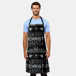 Seltsam Merry CHRISTmas Sweater Religiöse Christli Schürze