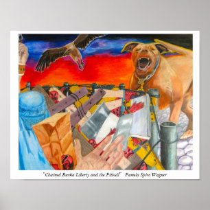 Seltsam und geheimnisvoll Art der verketteten Figu Poster