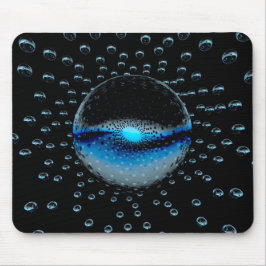 Seltsame Alien Orbs, die ein weiches blaues Licht Mousepad