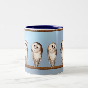 Seltsame Eule Zweifarbige Tasse