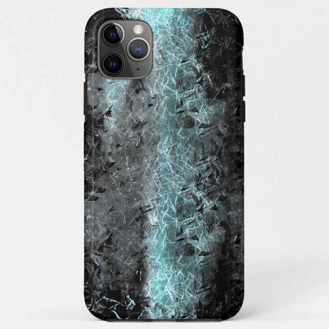 Seltsame faserige Textur in Blau und Schwarz Case-Mate iPhone Hülle (Rückseite)