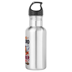 Seltsame Halloween-Kürbis-Geister-Hexenhut_1 Edelstahlflasche