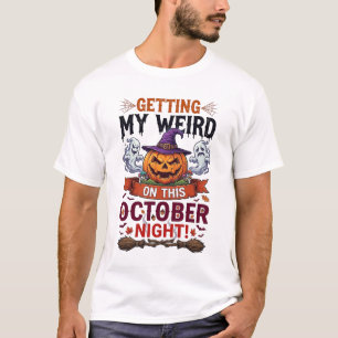 Seltsame Halloween-Kürbis-Geister-Hexenhut_1 T-Shirt