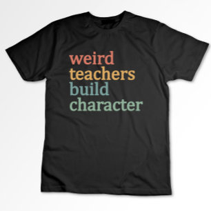 Seltsame Lehrer bilden Charakter Retro-Lehrer T-Shirt