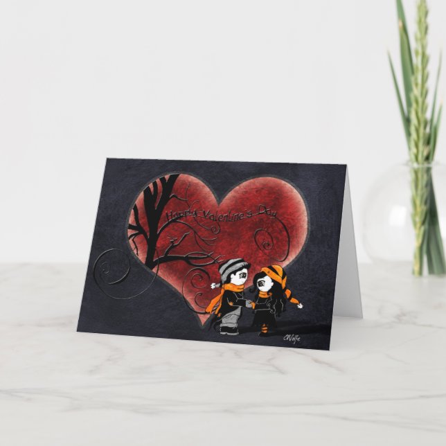 'Seltsame Liebe' Valentinkarte Feiertagskarte (Vorderseite)