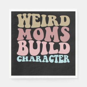 Seltsame Mamas erstellen Charakter Funny Mother Da Serviette
