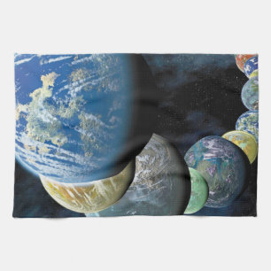 Seltsame neue Welten Alien-Planet Montage Handtuch