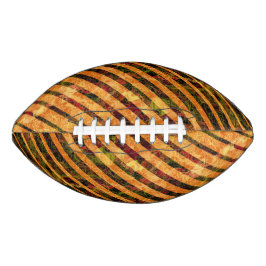 Seltsame orangefarbene Streifen und zerkratzte kle Football