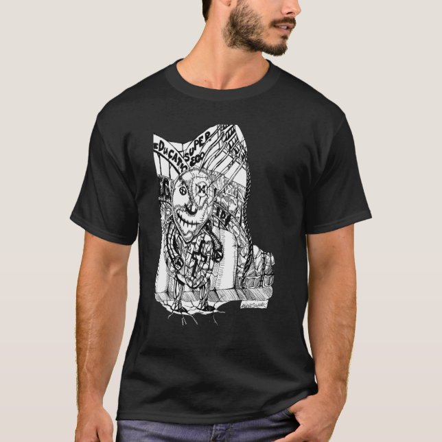 Seltsame Schüler gehen auf Schulruinen T-Shirt (Vorderseite)