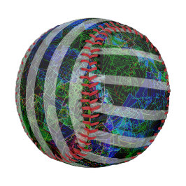 Seltsame Streifen und farbenfrohe Kratzer und Lini Baseball