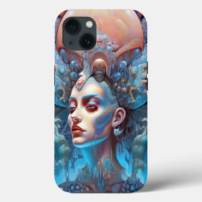 Seltsame Surreal Alien Woman Art Case-Mate iPhone Hülle (Rückseite)