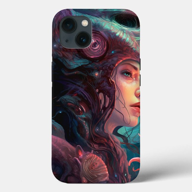 Seltsame Surreal Alien Woman Art Case-Mate iPhone Hülle (Rückseite)