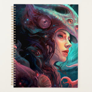 Seltsame Surreal Alien Woman Art Planer