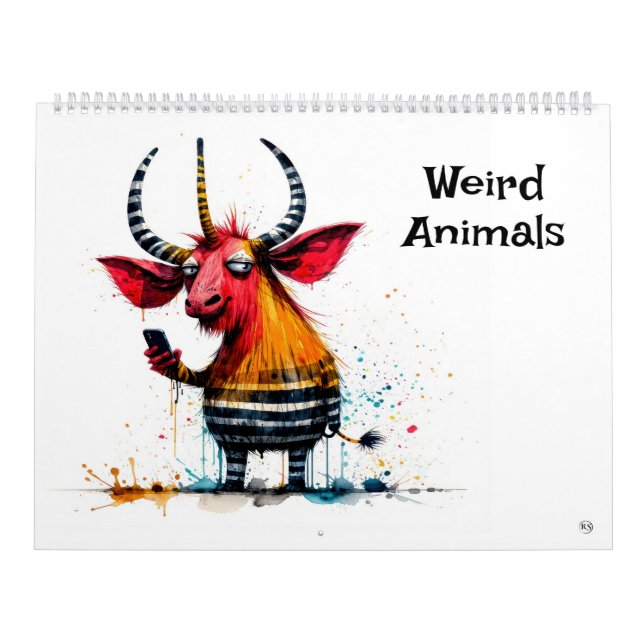 Seltsame-Tiere-Kunstkalender Kalender (Titelbild)