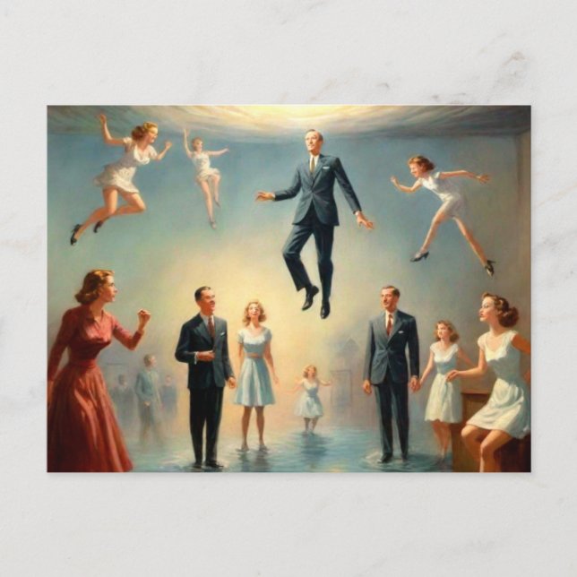 Seltsame Unterwassermenschen Postkarte (Vorderseite)