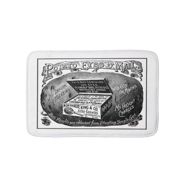Seltsame Vintage Kartoffelwerbung Badematte (Vorderseite)