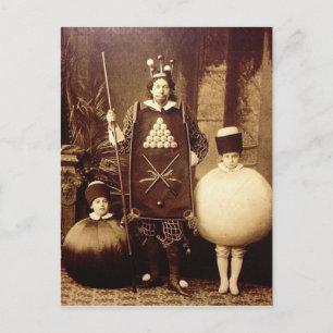 Seltsame Vintage-Victorian-Kostümparty Postkarte