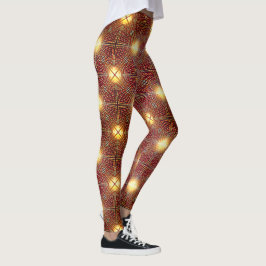 Seltsame Wiederholungslinien, die Lichtkreise erze Leggings