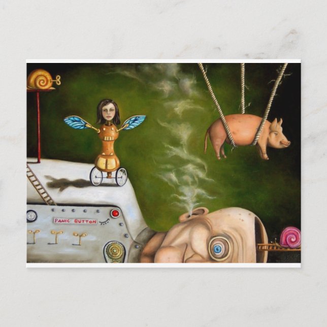 seltsame Wissenschaft Postkarte (Vorderseite)
