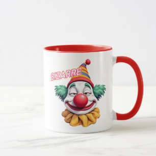 Seltsamer Clown mit seinem lustigen Kopf. Tasse