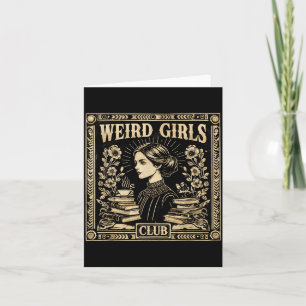 Seltsamer Mädchenclub Vintage Feministische Gothic Karte