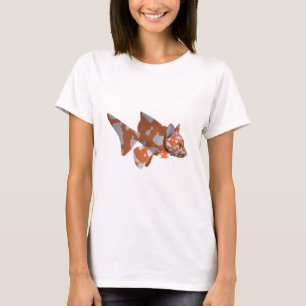 Seltsamer Orange-White-Gepunkteter Katfisch T-Shirt