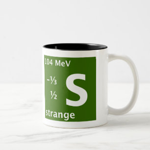Seltsamer Quark (verlassen) Zweifarbige Tasse