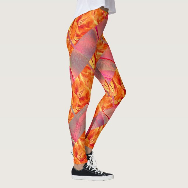 Seltsamer Rapport-Satin-Ton, Mandarine Peeling Leggings (Rechts)