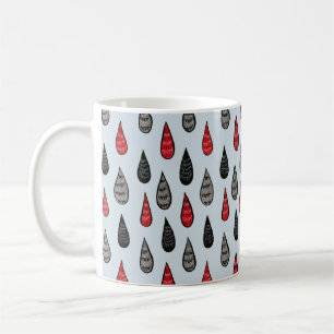 Seltsamer Regen und Blutfallen dunkelschwarzes Mus Kaffeetasse