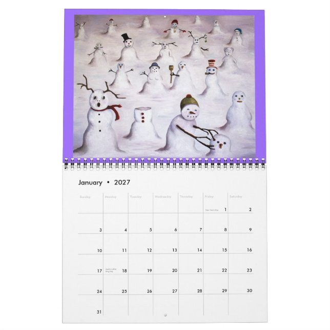 Seltsamer Spaß 2012 Kalender (Jan 2027)