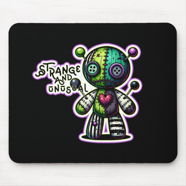 Seltsamer und ungewöhnlicher Lila Voodoo-Bär Mousepad (Vorne)