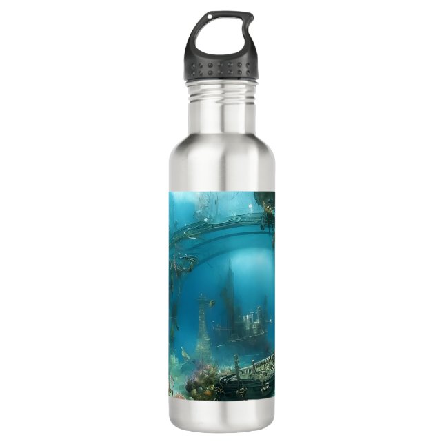 Seltsamer Unterwasser-Lebensraum Edelstahlflasche (Vorderseite)