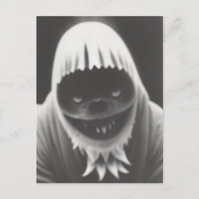 Seltsames Bizarre Monster Halloween Postkarte (Vorderseite)