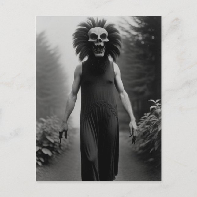 Seltsames Bizarre Monster Halloween Postkarte (Vorderseite)