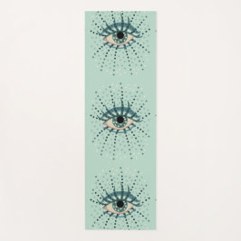 Seltsames blaues Auge mit Abstrakten psychedelisch Yogamatte