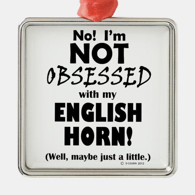 Seltsames Horn Silbernes Ornament (Vorne)